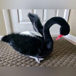 Vintage Hansa Plush Black Swan